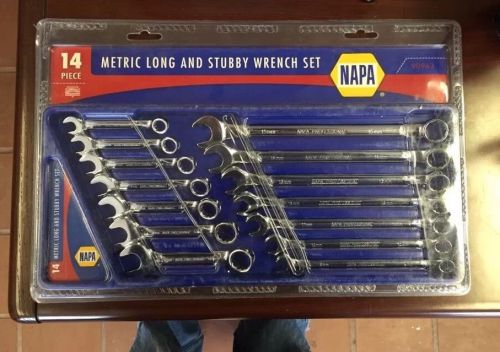 14 Pc.  NAPA Metric Long And Stubby Wrench Set. LIFETIME WARRANTY!