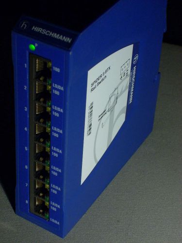 NEW Hirschmann Belden Spider II 2 8TX 8 Channel Ethernet Rail Switch 9.6-32 VDC