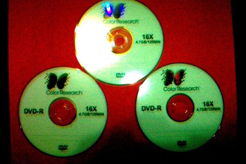 3 Blank DVD-R Media Disc In Sleeves- 16X Speed, 4.7 GB  - 120 Minute