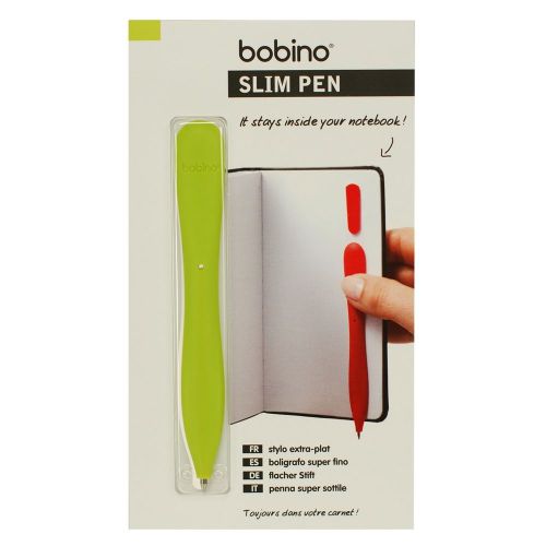 Bobino Lime Slim Pen Slender And Shapely 4mm Thick With Adhesive Clip