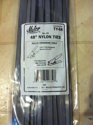 NEW Malco TY48 25Quantity Pack Nylon Ties 48-Inch for Flex Duct Installations
