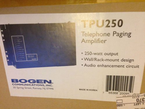 BOGEN TPU250 TELEPHONE PAGING AMPLIFIER 250-WATT OUTPUT