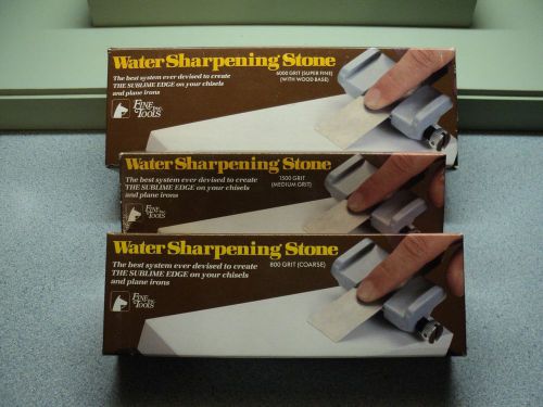 3 Water Sharpening Stones By Fine Tools, Inc.