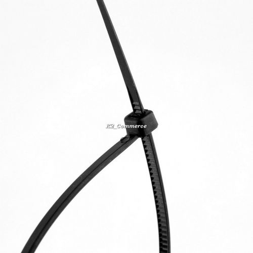 100pcs 8&#034; 3 x 200mm Nylon Plastic Cable Ties Zip Fasten Wire Wrap Strap K2