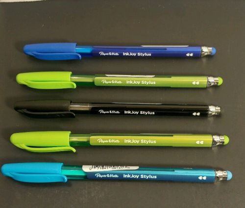 Paper Mate InkJoy Stylus Ballpoint Pens, 1.0 mm, Lot of 5 miscellaneous