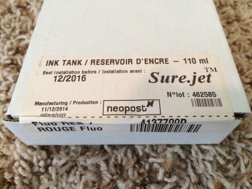 Neopost Sure.jet Ink Tank RED 110 ml 4137700D SUREJET NEW IN BOX