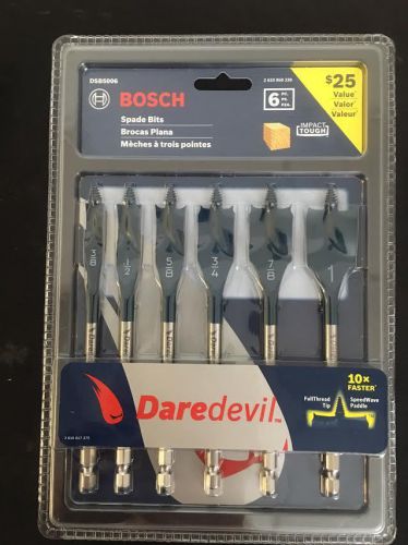 Bosch DSB5006 DareDevil 6-Piece Spade Bit Set New