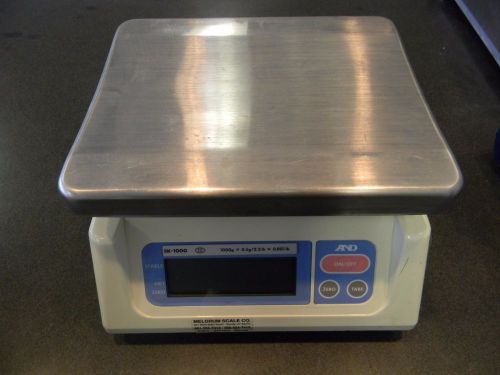 A&amp;d sk-1000 portable compact battery operated digital bench scale 1000 gram max for sale
