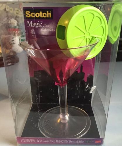 3M Scotch Magic Tape Dispenser Cosmo Martini Lime Fashion Tape Dispenser New