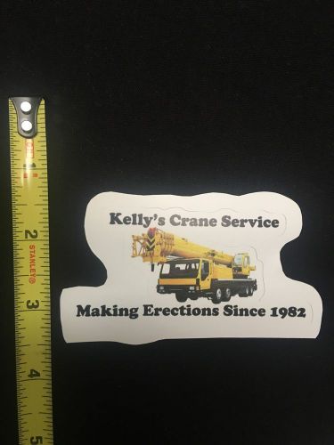 1 Kelly&#039;s Crane Hard Hat Crane Sticker Union Iron Worker Labor Welder MSA Mining