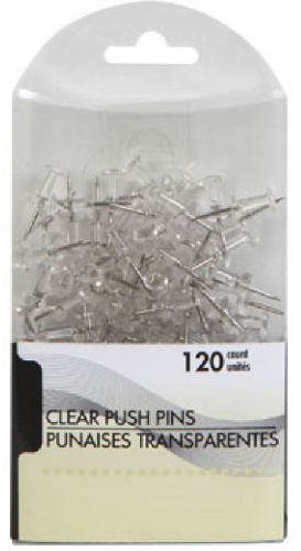 Plastic clear head push pins thumb tacks 3/8 pin 1/2 inch head home office board for sale