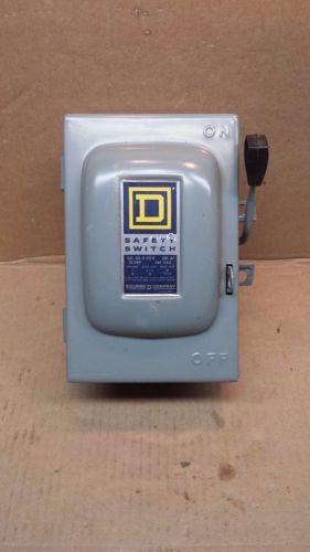 New old stock Square D Fusible Safety Switch D-221-N 30A 240V 2P