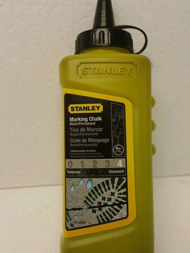 STANLEY  Marking Chalk Refill, Black/Permanent ,8 oz # 47-808