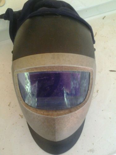 Speedglas 9000XF helmet with PAPR harness and slag rag
