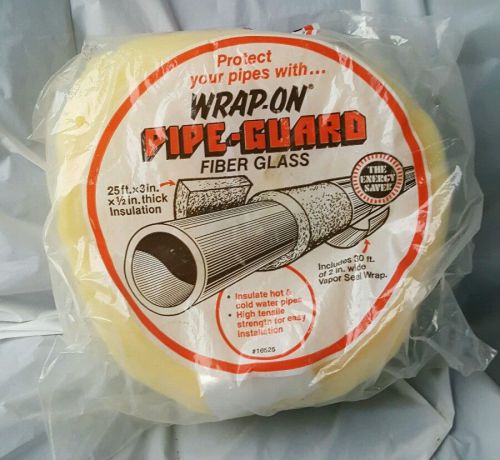 Nip wrap on pipe guard fiberglass insulation includes 30 ft 2&#034; w vapor seal wrap for sale