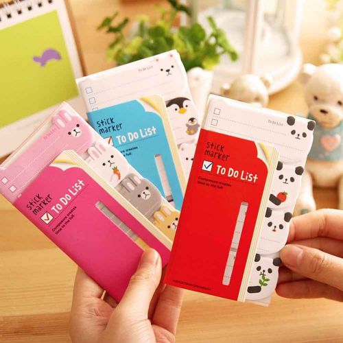 New Hot To do List Animal Cute Kawaii Novelty Sticky Note Memo Pad Label Post It