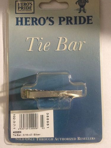 Heroes Pride 4005N Nickel (Silver) Plain Tie Bar