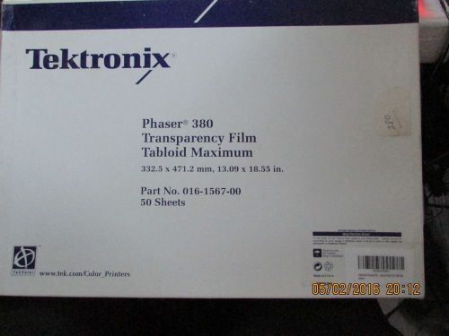 XEROX/ TEKTRONIX TRANSPARENCY FILM/ TABLOID MAXIMUM 13.09 X 18.55 IN.