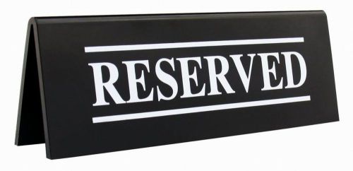 New Star Foodservice 27044 Acrylic Table Tent Sign &#034;RESERVED&#034; 6-Inch by 1.5-I...