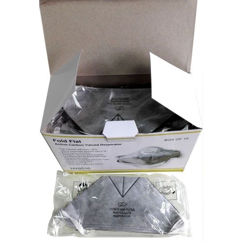 Brand new 10 pieces/box hy 8516 activated carbon fold mask with valve for sale