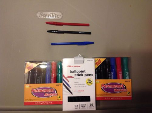 BEIFA PERMANENT MARKERS ASSOTRED COLORS BALLPOINT PENS LOT SCHOOL SUPPLIES