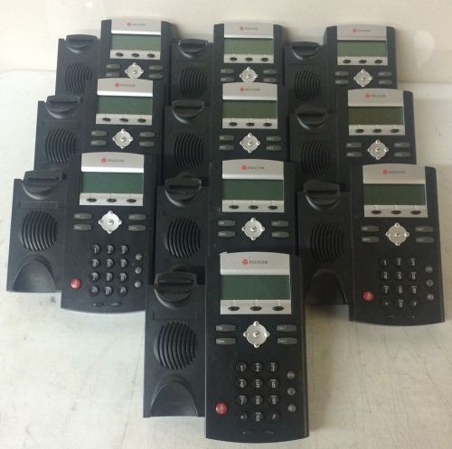 LOT Of 10 Polycom IP 331 VoIP SIP Phone Telephone PoE (2200-12365-025)
