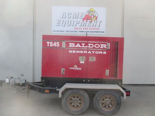 Used 2005 baldor ts45t tandem axle trailer mounted generator # 3638 for sale