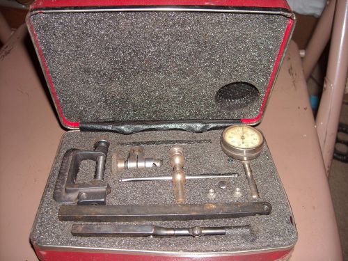 Starrett No. 196 Universal Dial Test Indicator Set with Case, .001&#034; Jeweled