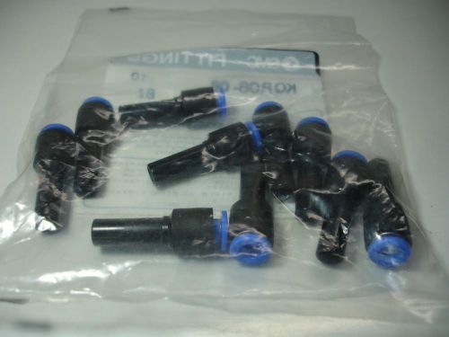 LOT OF 10 SMC FITTINGS KQR06-08