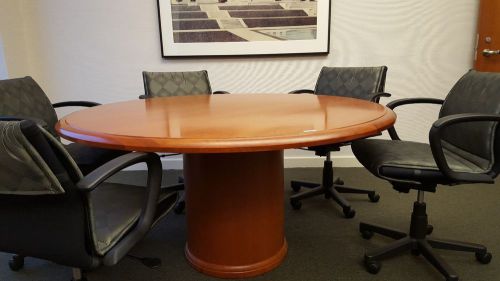 Conference table custom built 60” cherry wood for sale