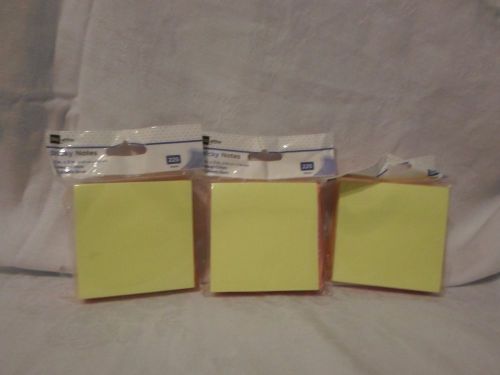 MULTI-COLOR NEON  675-SHEETS  STICKY NOTES  3&#034;  X 3 &#034; Yellow, Pink &amp; Orange