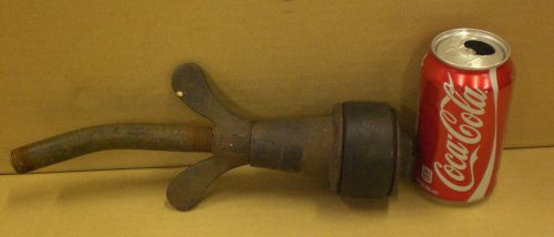 Antique liquid pour bung oil &amp; gas drum spout vintage barrel nozzle rat rod for sale