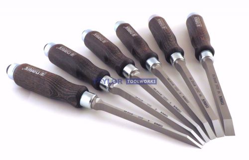 Narex 6 pc set 4 mm, 5 mm, 6 mm, 8 mm, 10 mm, and 12 mm Mortise Chisels