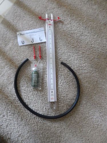 Dwyer flex-tube manometer 1222-12-w/m 6 - 0 - 6  with hose &amp; fluid new for sale
