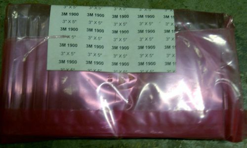 3M Static Shielding Bags, 1900 Metal-In, 3 in x 5 in, 8 packs of 100