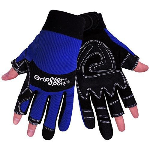 Global glove sg9001nf aireflex leather gripster sport plus fingerless glove with for sale