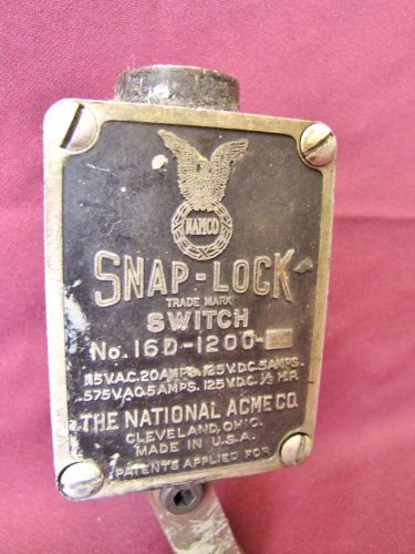 Vtg snap-lock roller limit switch no. 16d-1200 for sale