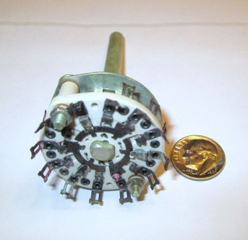 CERAMIC ROTARY SWITCH * SHORTING *  5 POLE - 3 POSITIONS CENTRALAB   NOS  1 PCS.