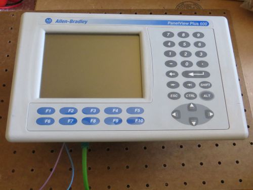 AB PanelView Plus 600 2711P-B6C1D Color Touch/Key ENet/RS232/RIO 2008 Tested