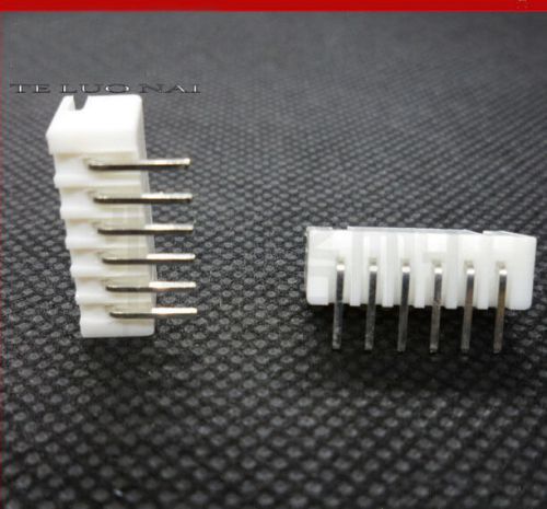 100pcs 2.54mm 6 pin 6p 90 degree bent pin connector header looper socket for pcb for sale