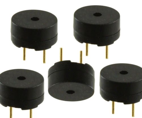 Qty:5 Radial Magnetic BUZZER 3V, 9MM, 2.73 kHz, 85 dB, through-hole thru mount