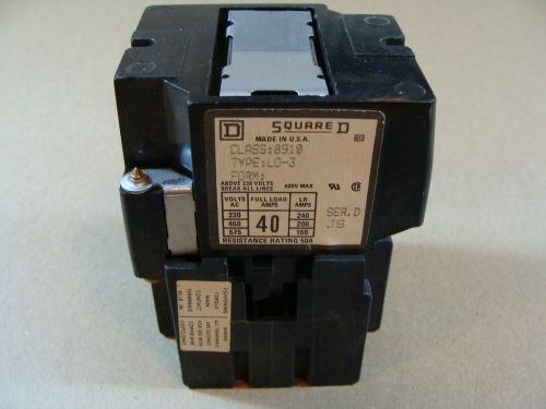 Square d 8910 lo-3 definite purpose magnetic contactor 40a 3p 24vac coil 8910lo3 for sale