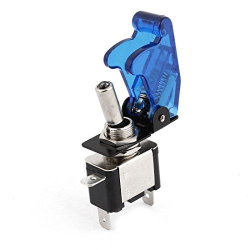 Clear Blue LED Illuminated SPST Racing Car Toggle ON/OFF Switch Rocker