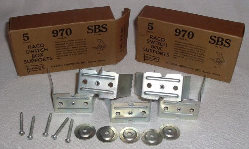 RACO SWITCH BOX SUPPORTS #970 / SBS *5 In BOX *COMPLETE *STEEL *2 AVAILABLE