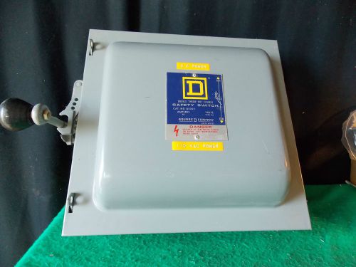 Square D Double Throw Not-fusible Safety Switch 60a 240vac  Cat # 82352