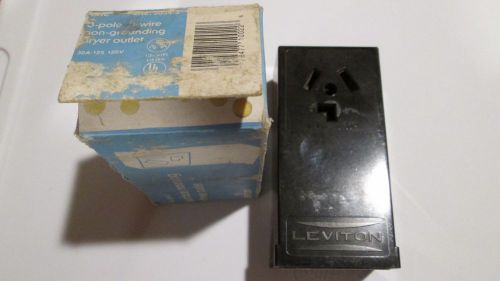 Leviton 3-pole, 3-wire non-grounding dryer outlet 30A-125 120V 5054-2