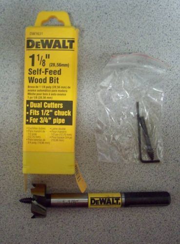 Dewalt 1-1/8&#034; self-feed wood bit new dw1631 for sale