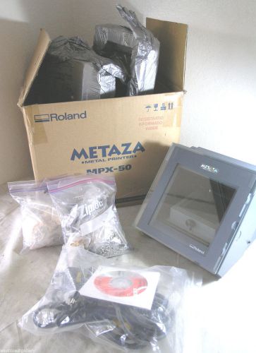 Roland metaza mpx-50 metal printer bundle with extra tags mpx50 photo impact for sale