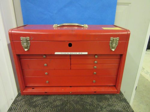 STACK ON RED MACHINIST TOOL BOX 7 DRAWER MILITARY SURPLUS SCRATCH DENT USED G