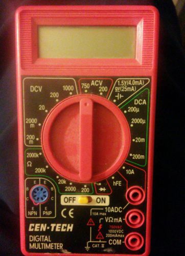 Digital amp ohm volt meter ac dc voltmeter cen-tech 7 function multimeter for sale